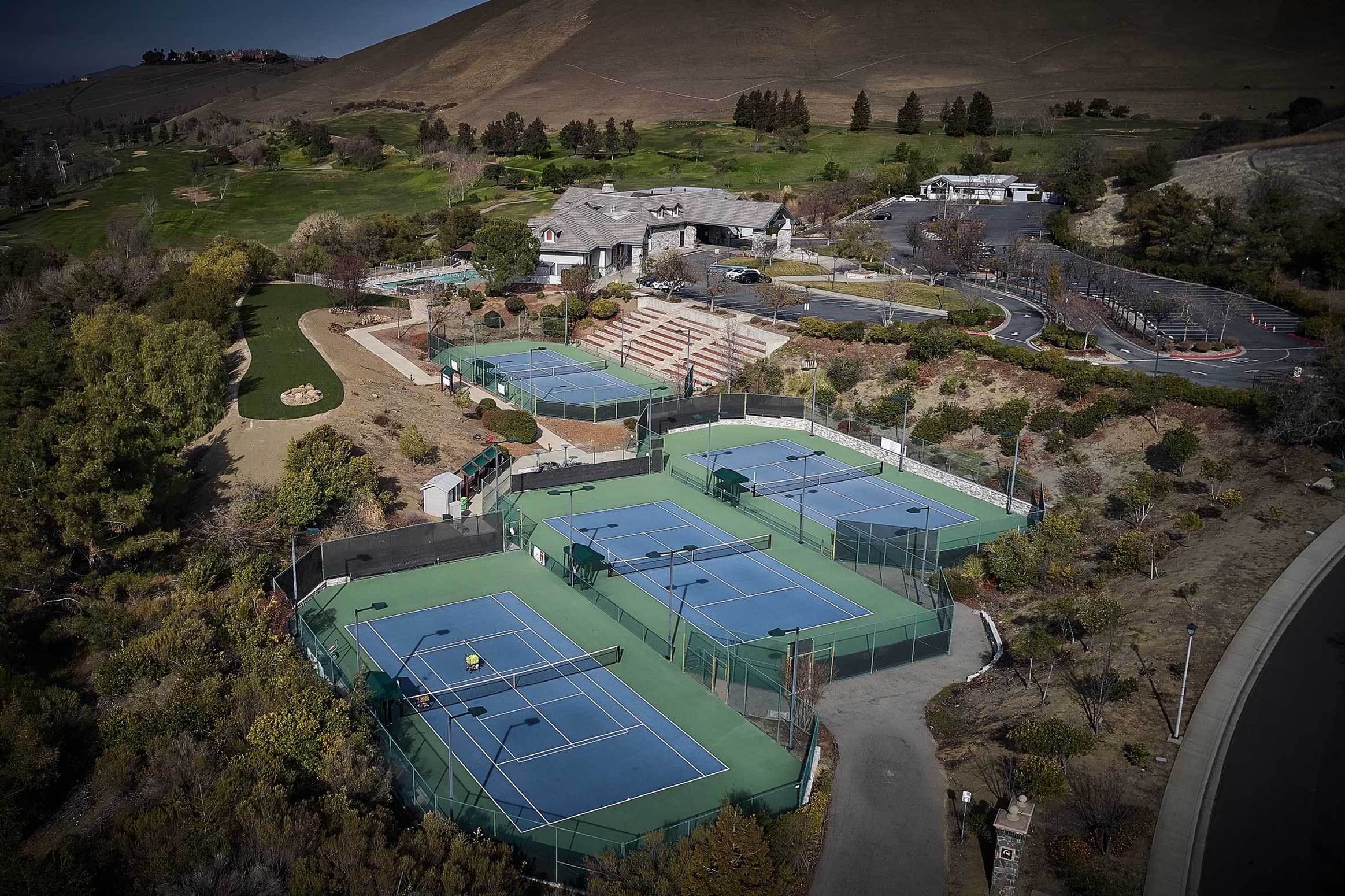 LIGHTED TENNIS COURTS